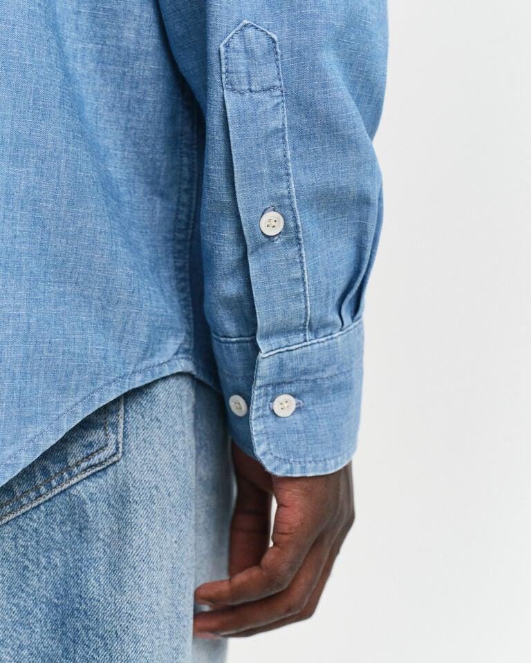 Gant Camisa Relaxed Fit De Cambray