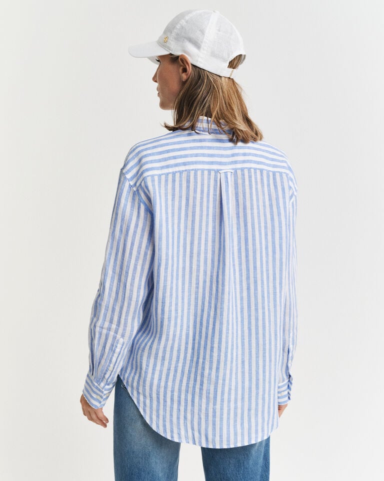 Gant Camisa Relaxed Fit De Lino A Rayas