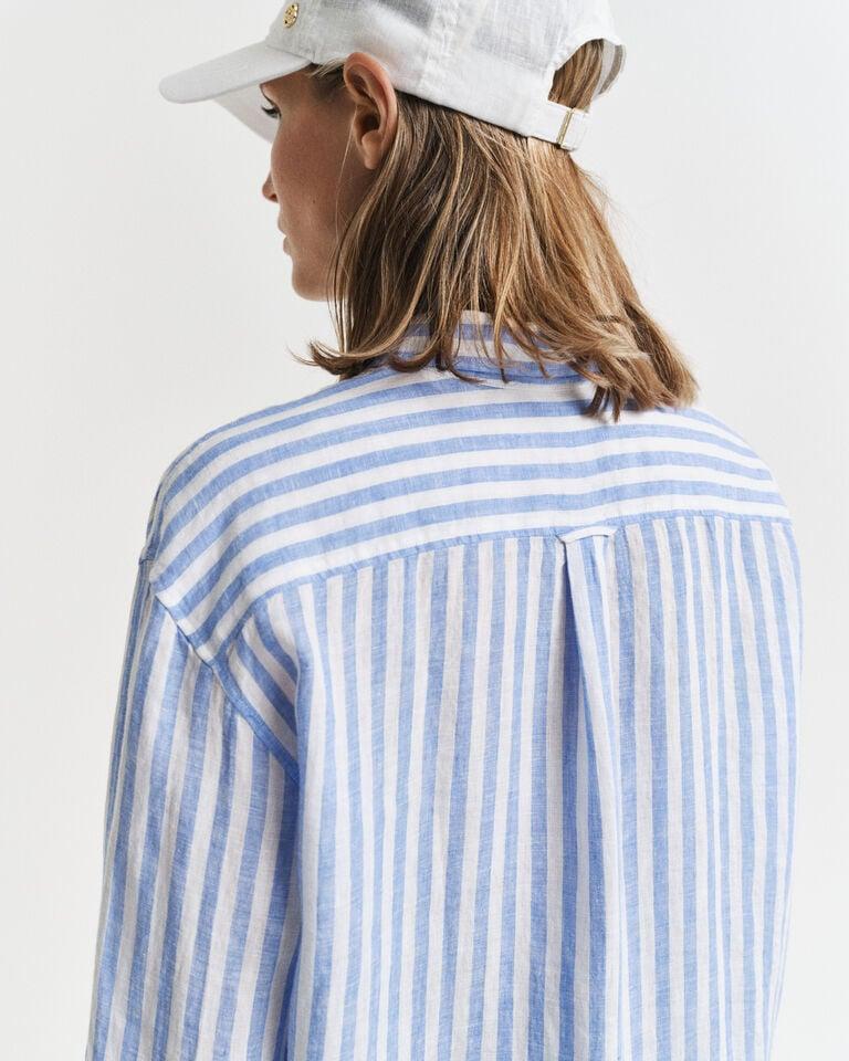 Gant Camisa Relaxed Fit De Lino A Rayas
