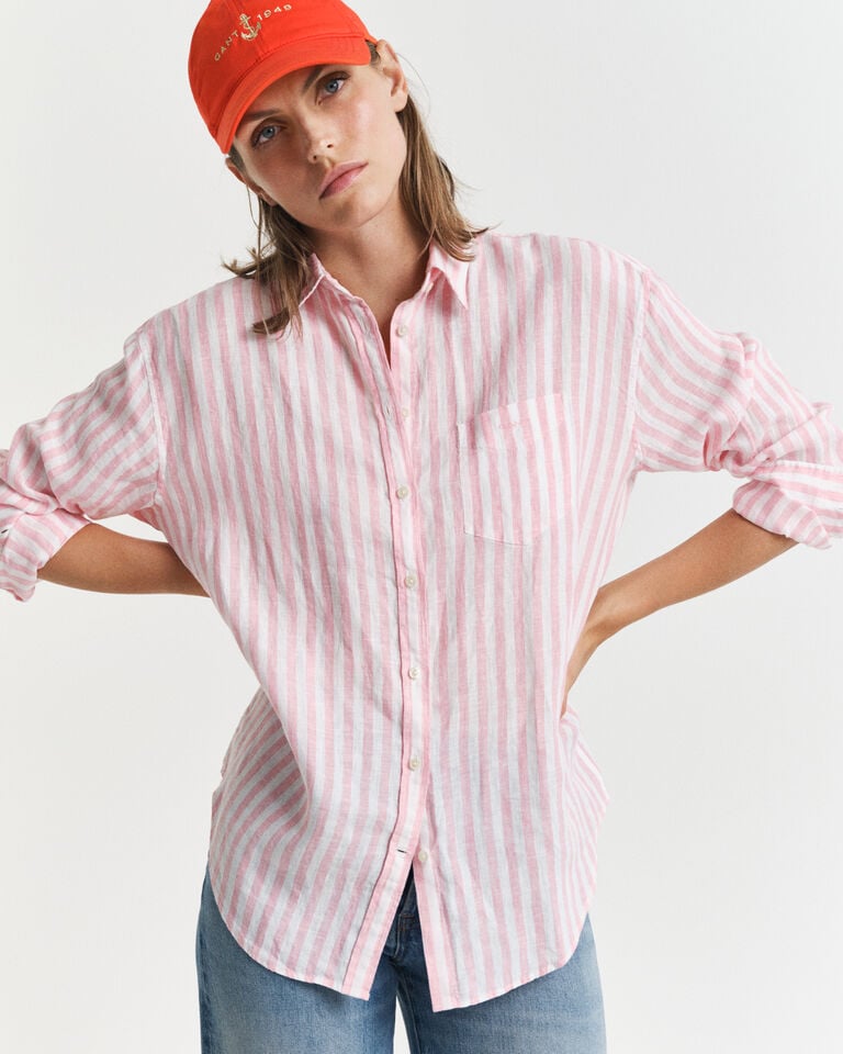 Gant Camisa Relaxed Fit de lino a rayas