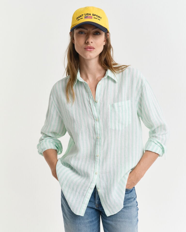 Gant Camisa Relaxed Fit de lino a rayas