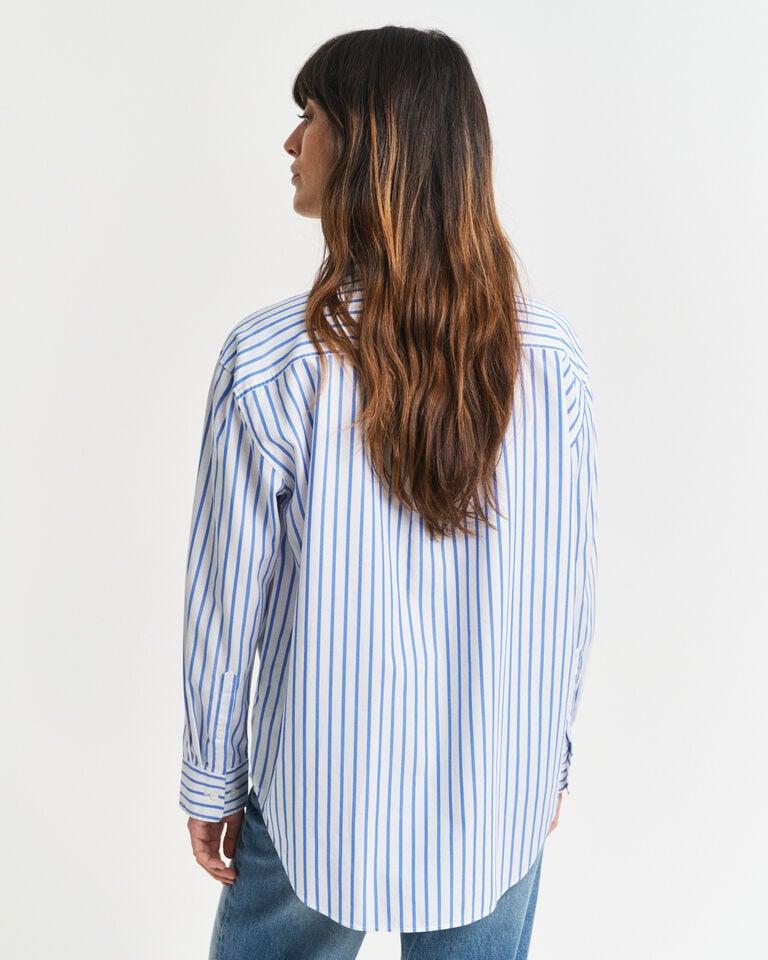 Gant Camisa Relaxed Fit De Popelina A Rayas