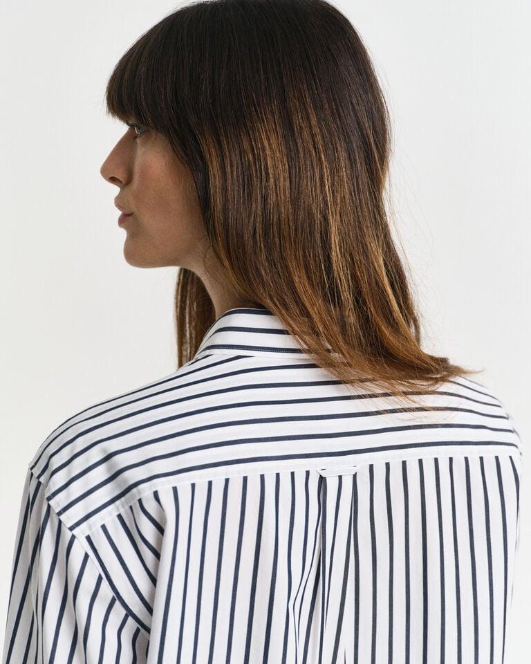 Gant Camisa Relaxed Fit De Popelina A Rayas