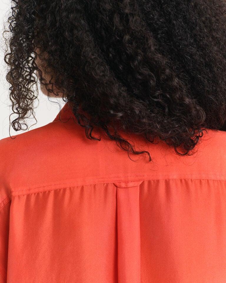 Gant Camisa Relaxed Fit De Seda Habotai