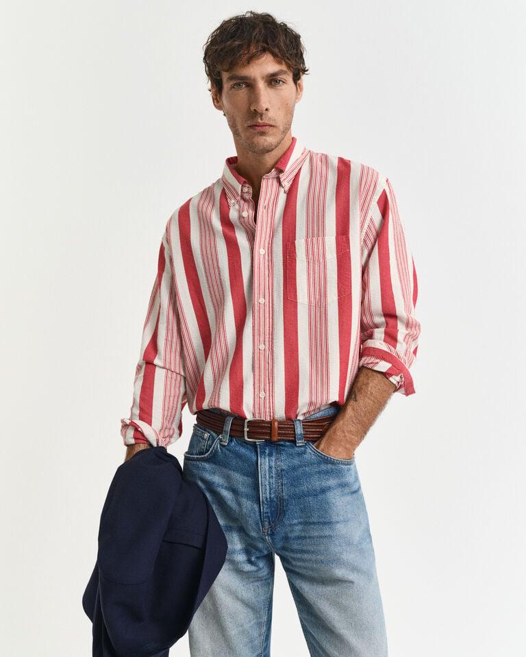 Gant Camisa Relaxed Fit De Sirsaca De Raya Ancha