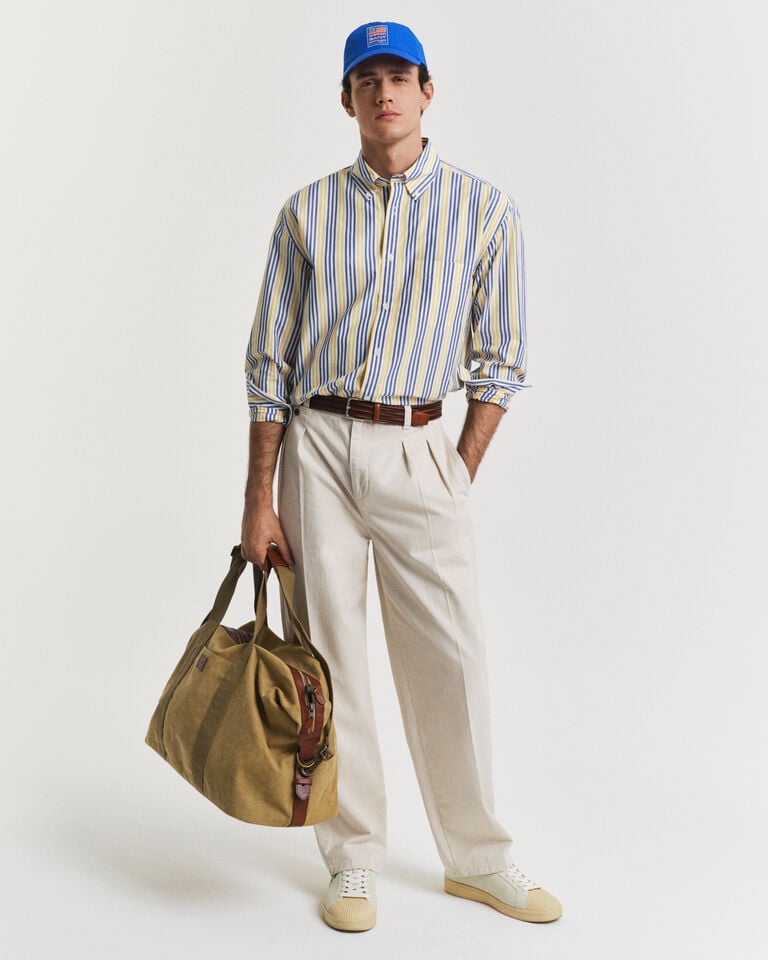 Gant Camisa Relaxed Fit Heritage Poplin A Rayas