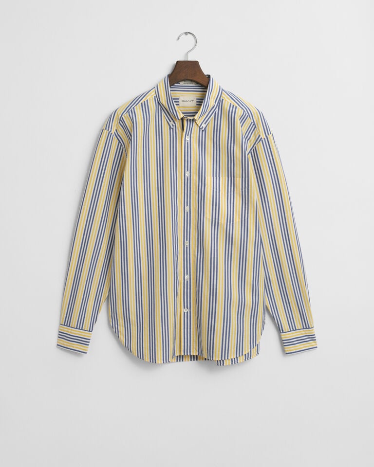 Gant Camisa Relaxed Fit Heritage Poplin A Rayas