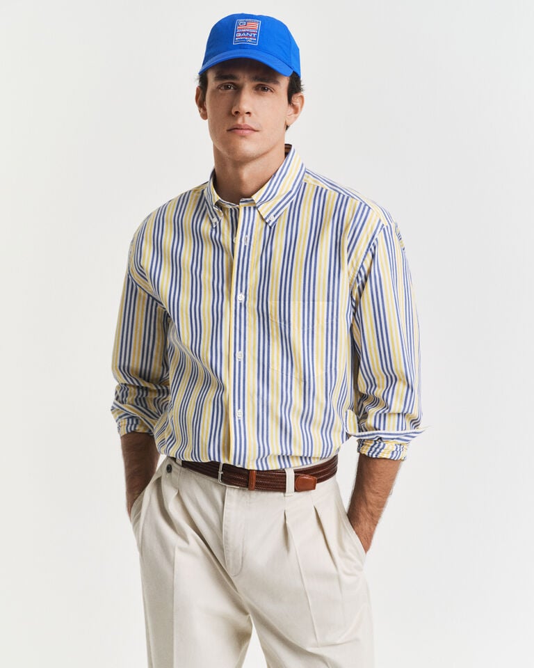 Gant Camisa Relaxed Fit Heritage Poplin a rayas