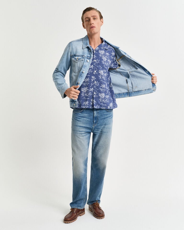 Gant Camisa Relaxed Fit Island Print