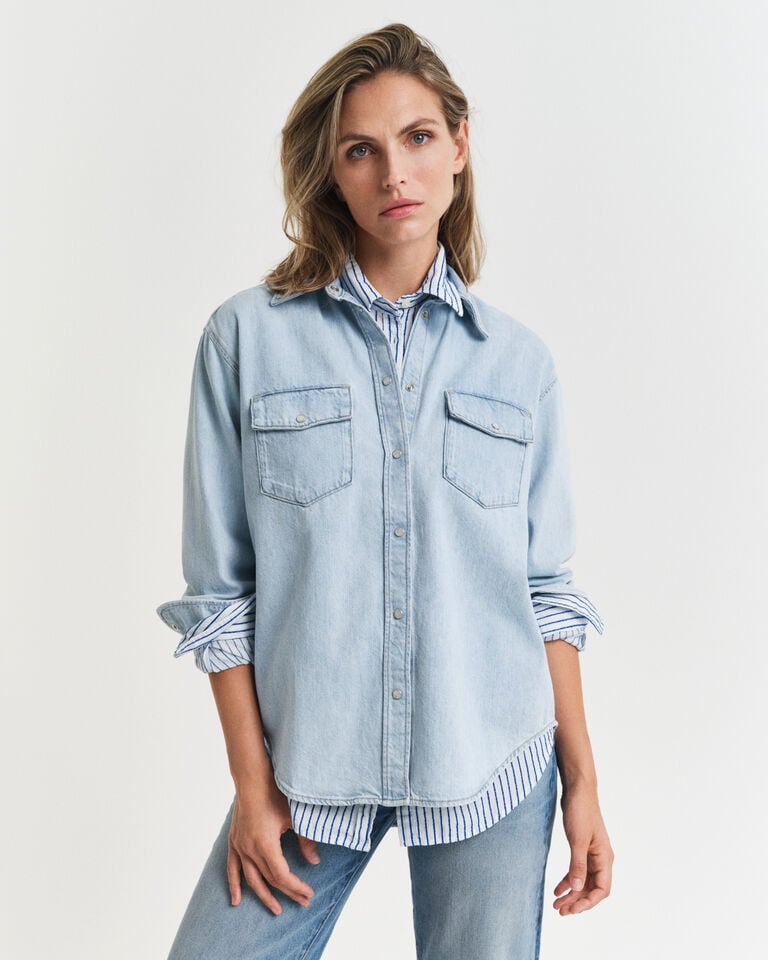 Gant Camisa vaquera Relaxed Fit Pocket Detail