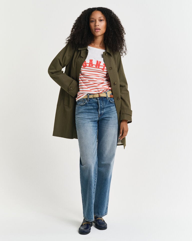 Gant Camiseta A Rayas Bretonas Con Cuello De Barco