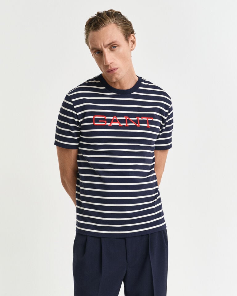 Gant Camiseta con estampado gráfico de rayas