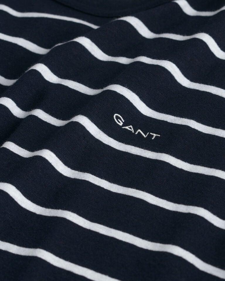 Gant Camiseta De Lino Y Algodón A Rayas