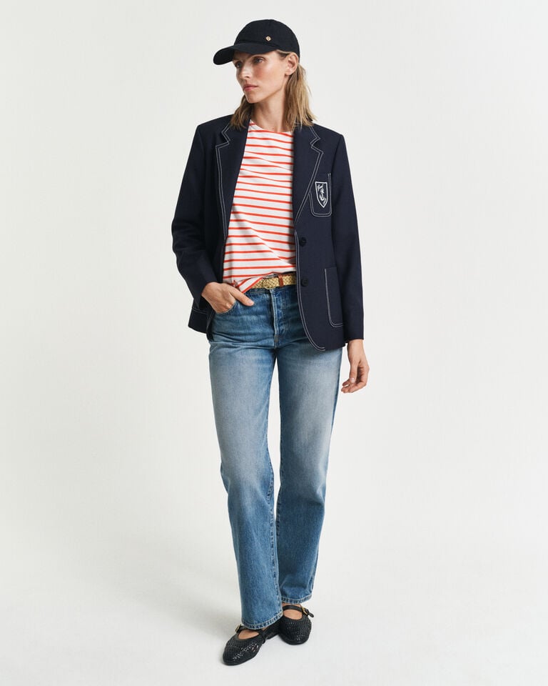 Gant Camiseta De Manga 3/4 A Rayas Bretonas