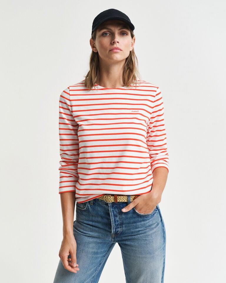 Gant Camiseta de manga 3/4 a rayas bretonas