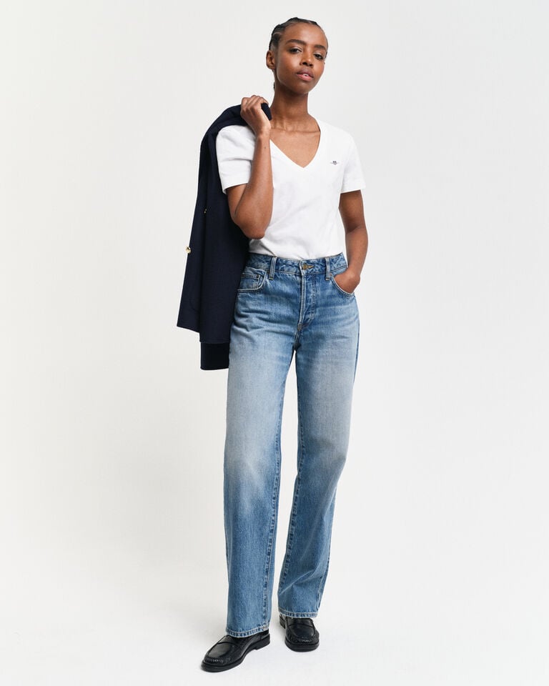 Gant Camiseta Shield Con Cuello De Pico