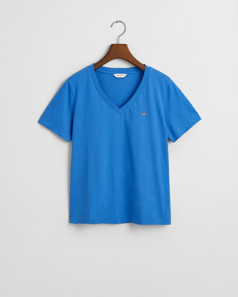 Gant Camiseta Shield con cuello de pico