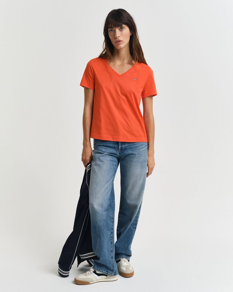 Gant Camiseta Shield Con Cuello De Pico