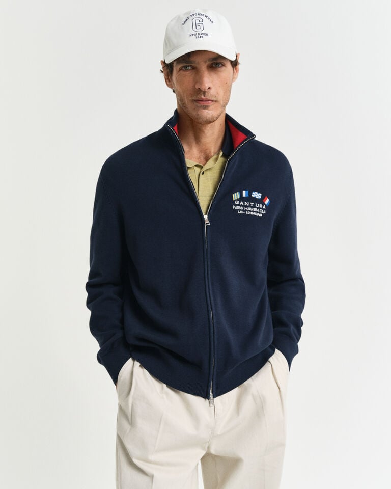 Gant Cárdigan Con Cremallera Nautical Flags