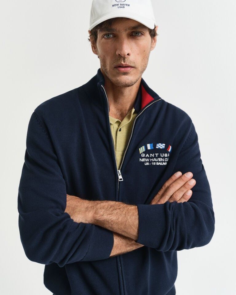 Gant Cárdigan con cremallera Nautical Flags