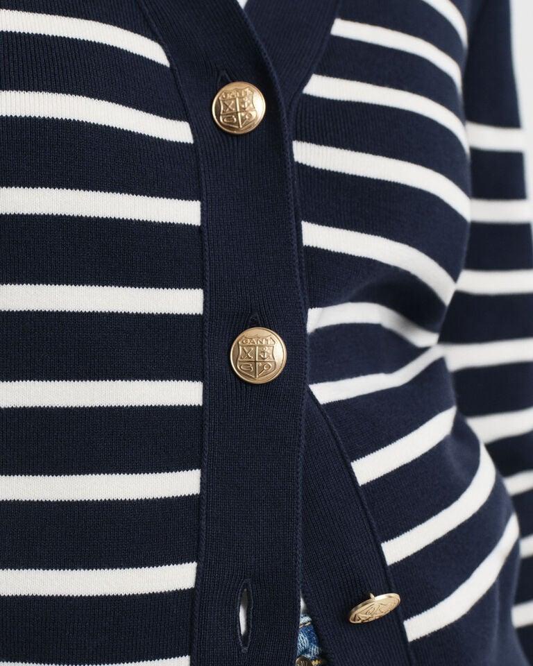 Gant Cárdigan De Algodón A Rayas