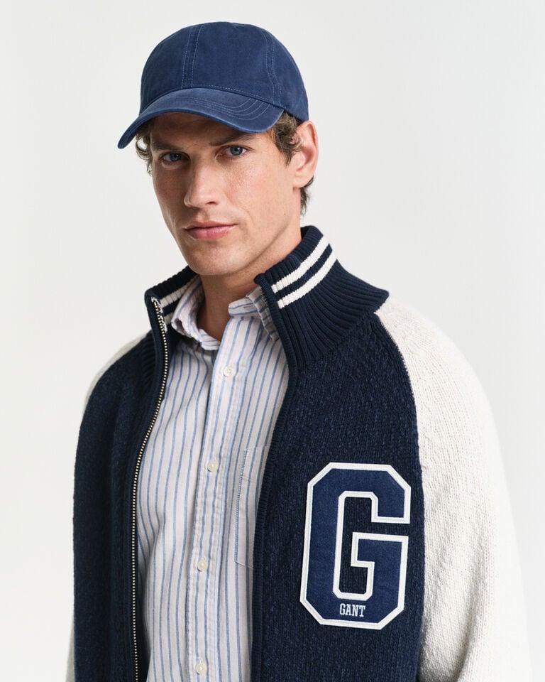 Gant Cárdigan De Algodón Flameado Con Cremallera