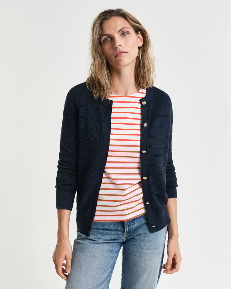 Gant Cárdigan De Algodón Textured