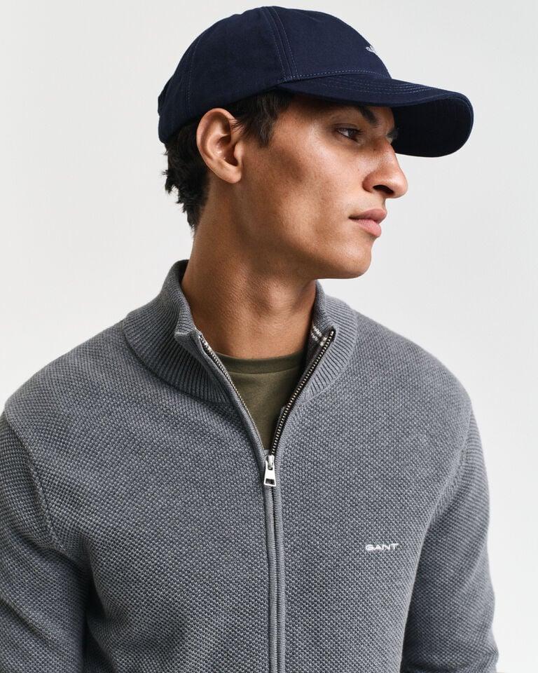 Gant Cárdigan En Piqué De Algodón Con Cremallera