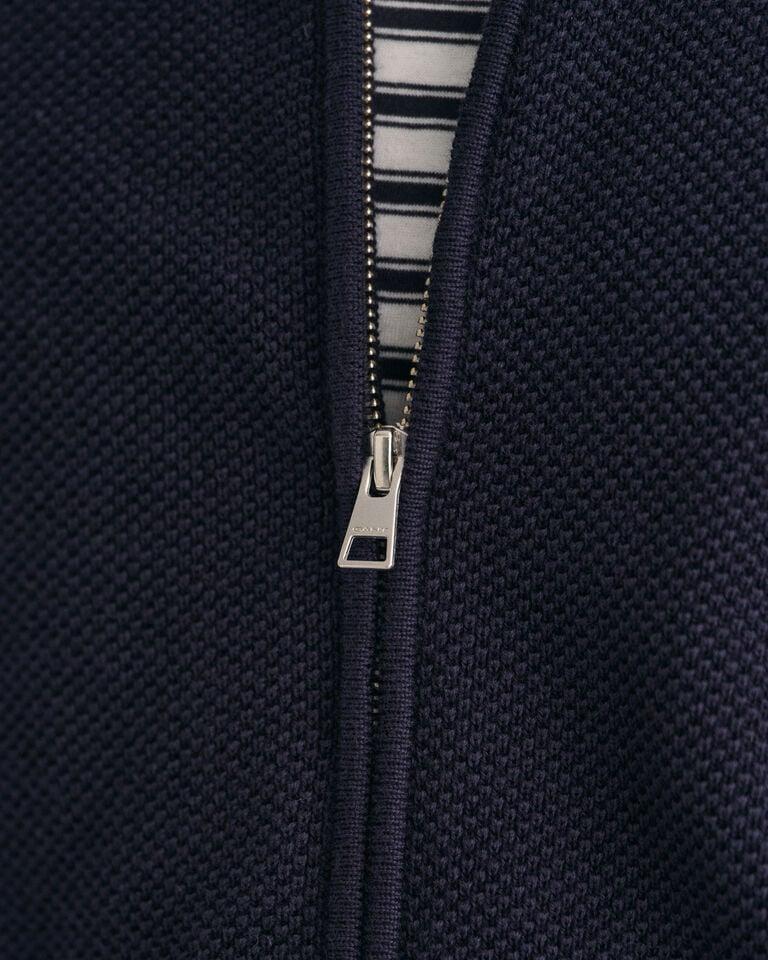 Gant Cárdigan En Piqué De Algodón Con Cremallera