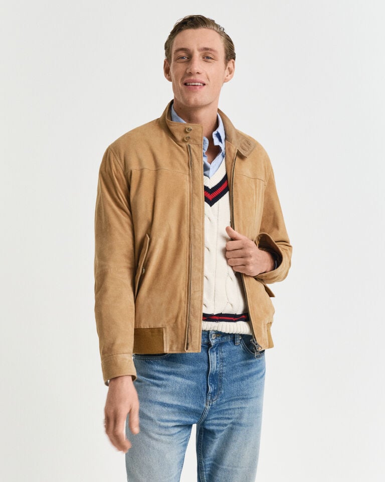 Gant Cazadora Harrington de ante