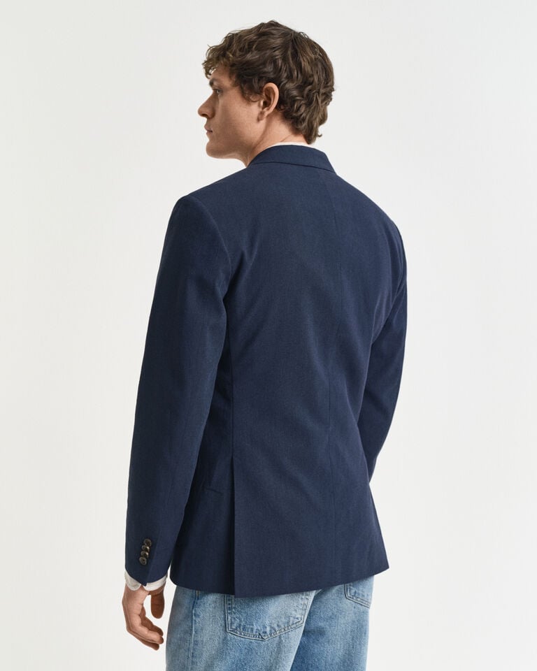 Gant Chaqueta De Traje Slim Fit De Algodón Y Lino