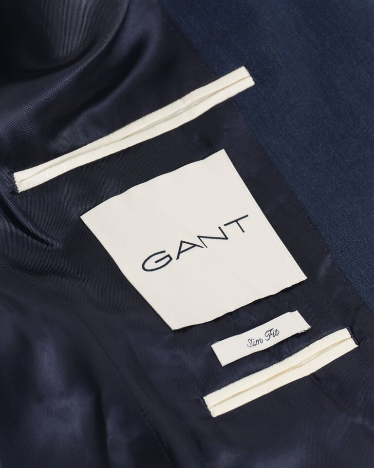 Gant Chaqueta De Traje Slim Fit De Algodón Y Lino