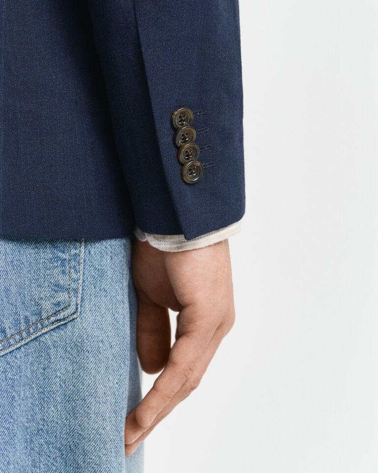 Gant Chaqueta De Traje Slim Fit De Algodón Y Lino