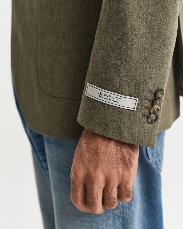 Gant Chaqueta De Traje Slim Fit De Algodón Y Lino