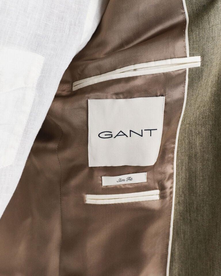 Gant Chaqueta De Traje Slim Fit De Algodón Y Lino