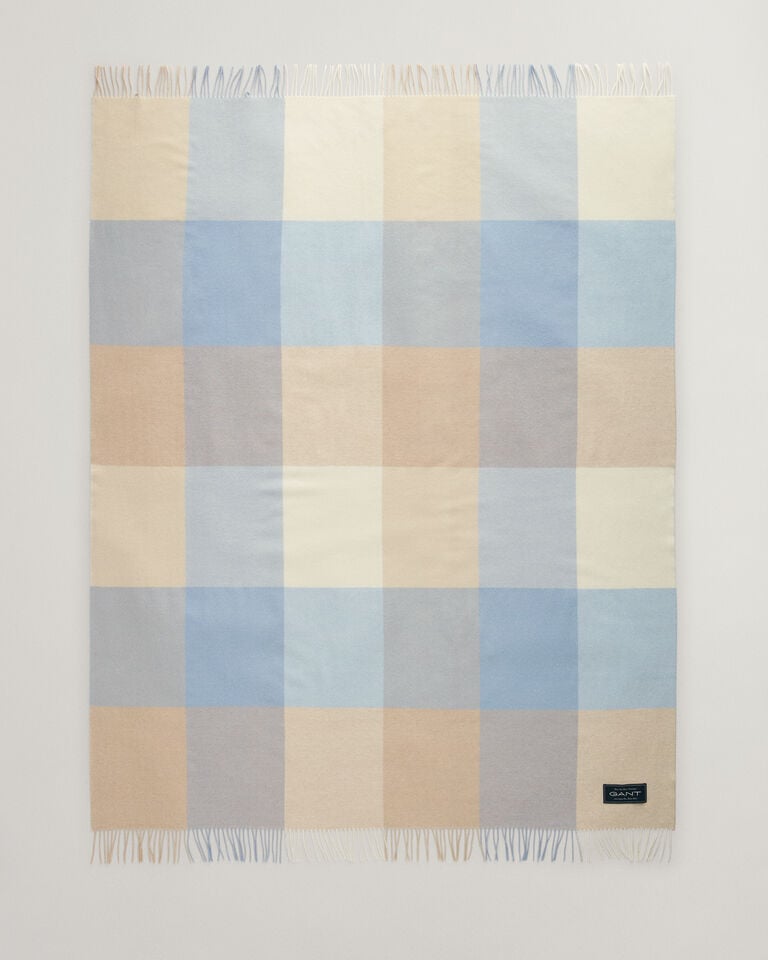 Gant Colcha De Lana Merino Extrafina A Cuadros