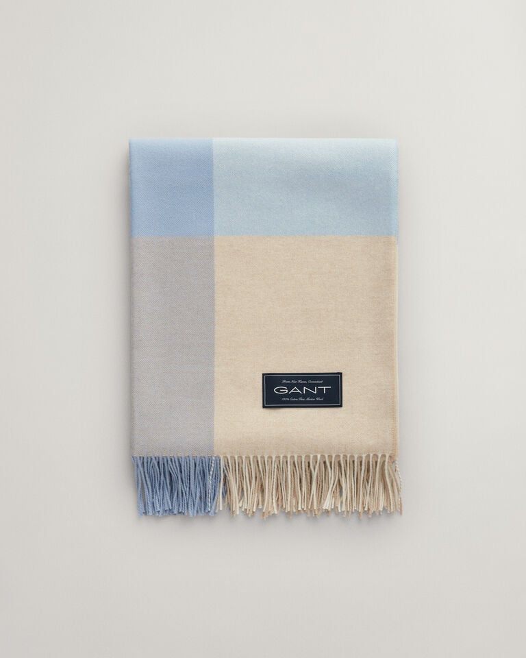 Gant Colcha de lana merino extrafina a cuadros