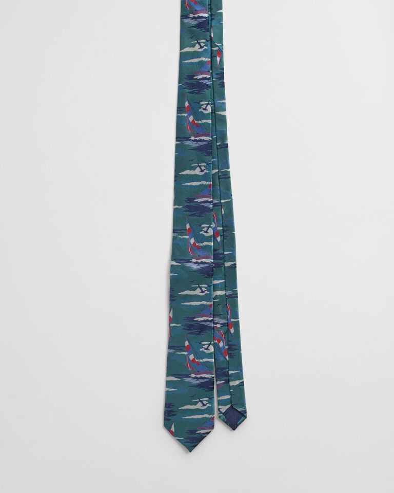 Gant Corbata De Seda Con Estampado Sailing