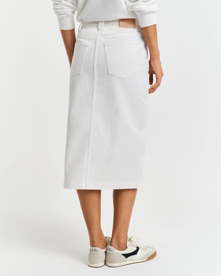 Gant Falda Vaquera Midi Blanca