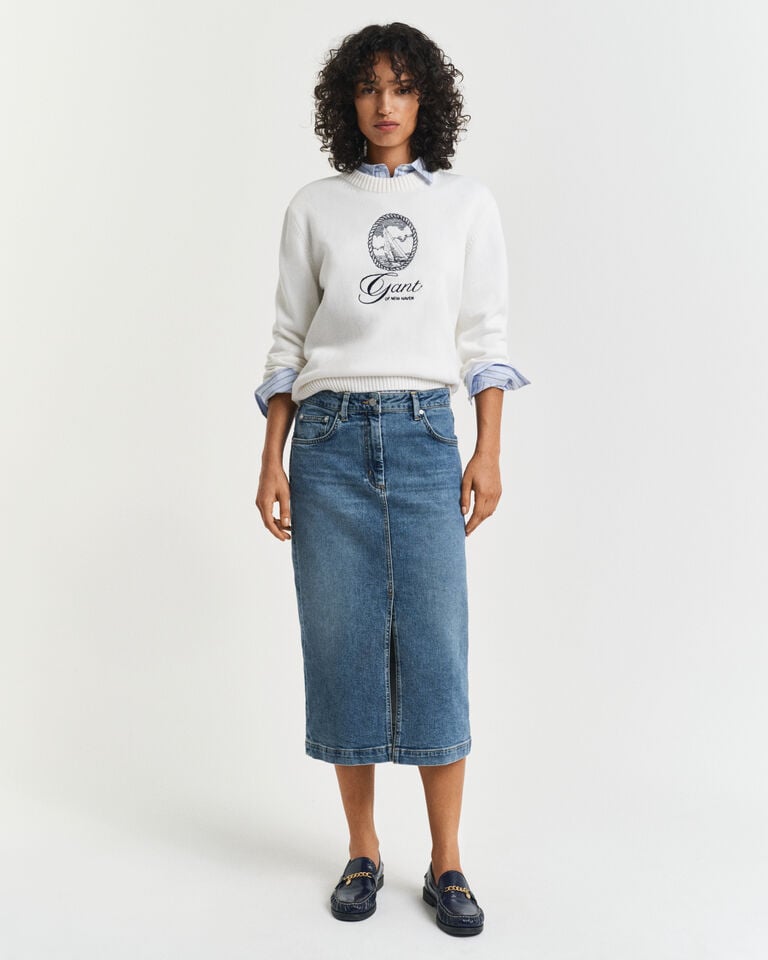 Gant Falda vaquera midi