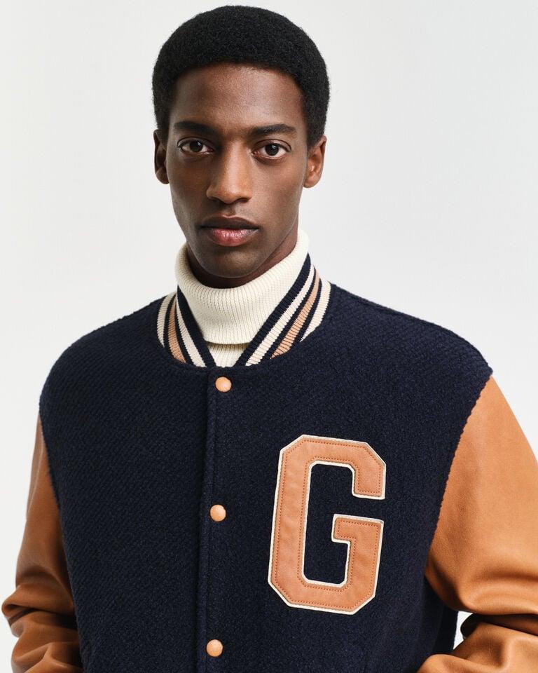 Gant GANT Varsity Jacket De Mezcla De Piel Y Lana