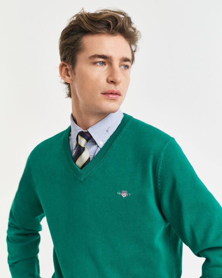 Gant Jersey Clásico De Algodón Con Cuello De Pico