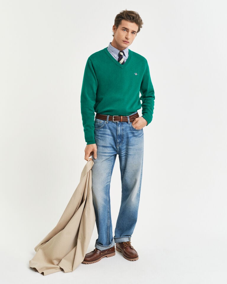 Gant Jersey Clásico De Algodón Con Cuello De Pico