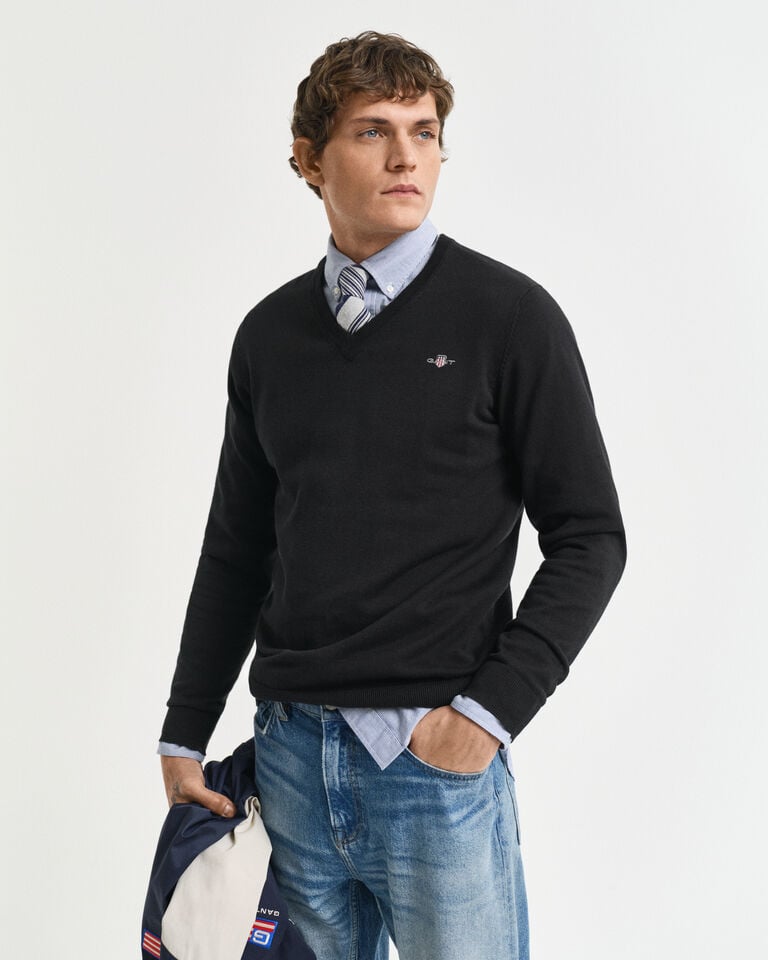 Gant Jersey clásico de algodón con cuello de pico