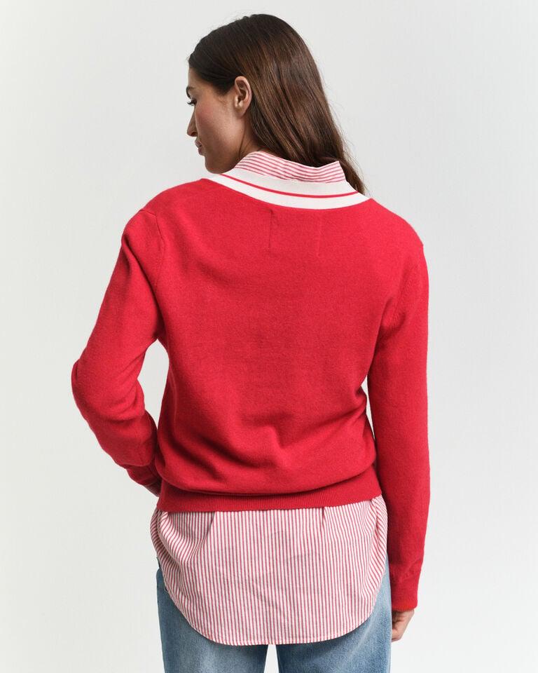 Gant Jersey Con Cuello De Pico En Contraste