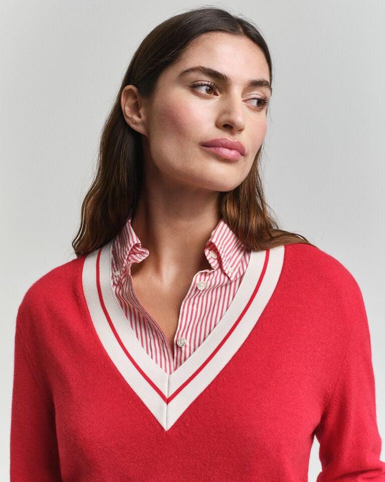 Gant Jersey Con Cuello De Pico En Contraste