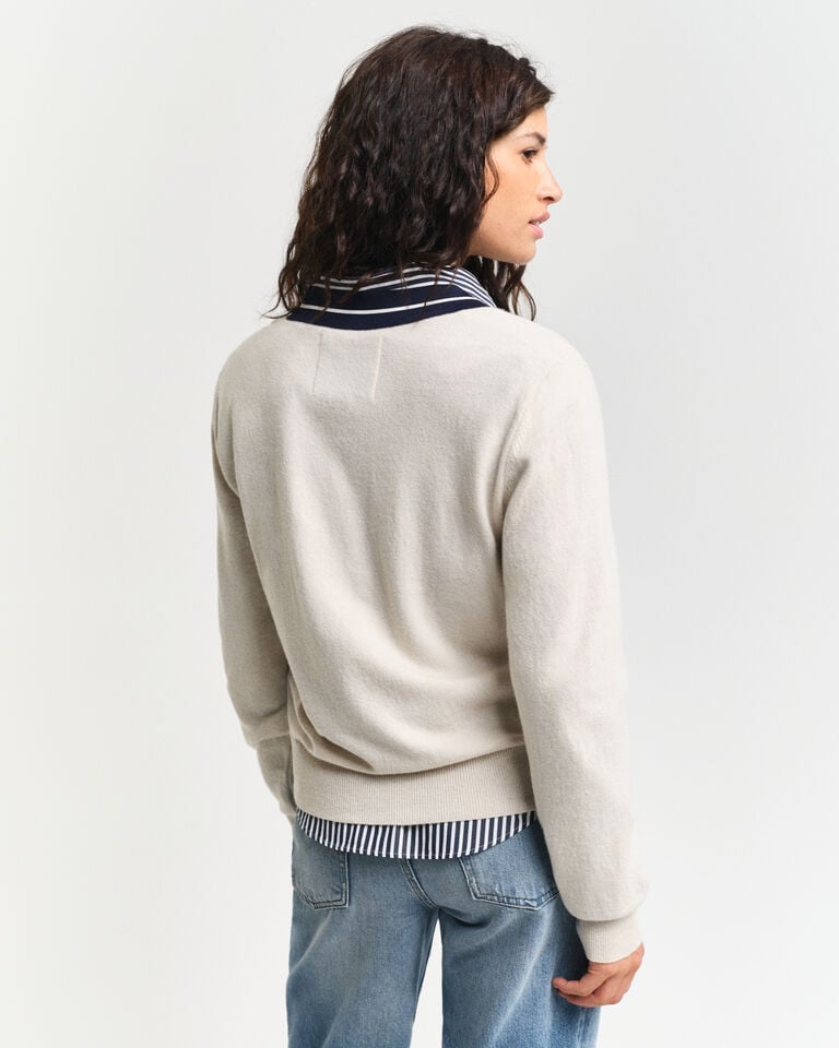 Gant Jersey Con Cuello De Pico En Contraste