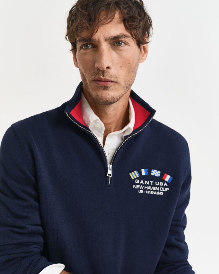 Gant Jersey Con Media Cremallera Nautical Flags