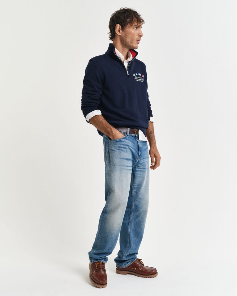 Gant Jersey Con Media Cremallera Nautical Flags