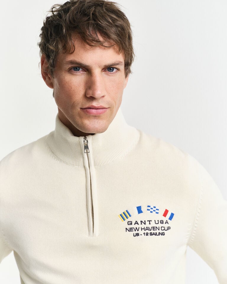 Gant Jersey Con Media Cremallera Nautical Flags